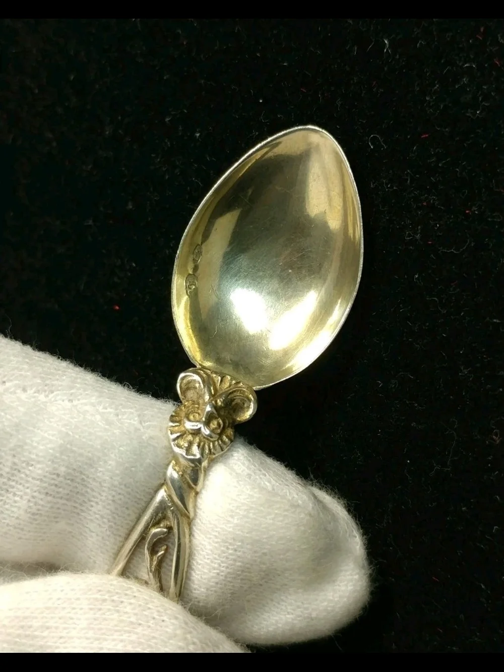Vintage 800 Coin Silver - Cherub Angel Scroll 8.4g - 3.5
